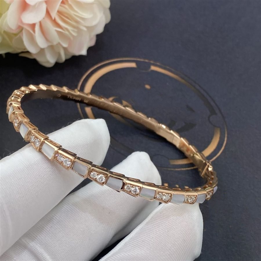 [Clover Jewelry]SERPENTI BRACELET PINK GOLD MOP DIAMOND