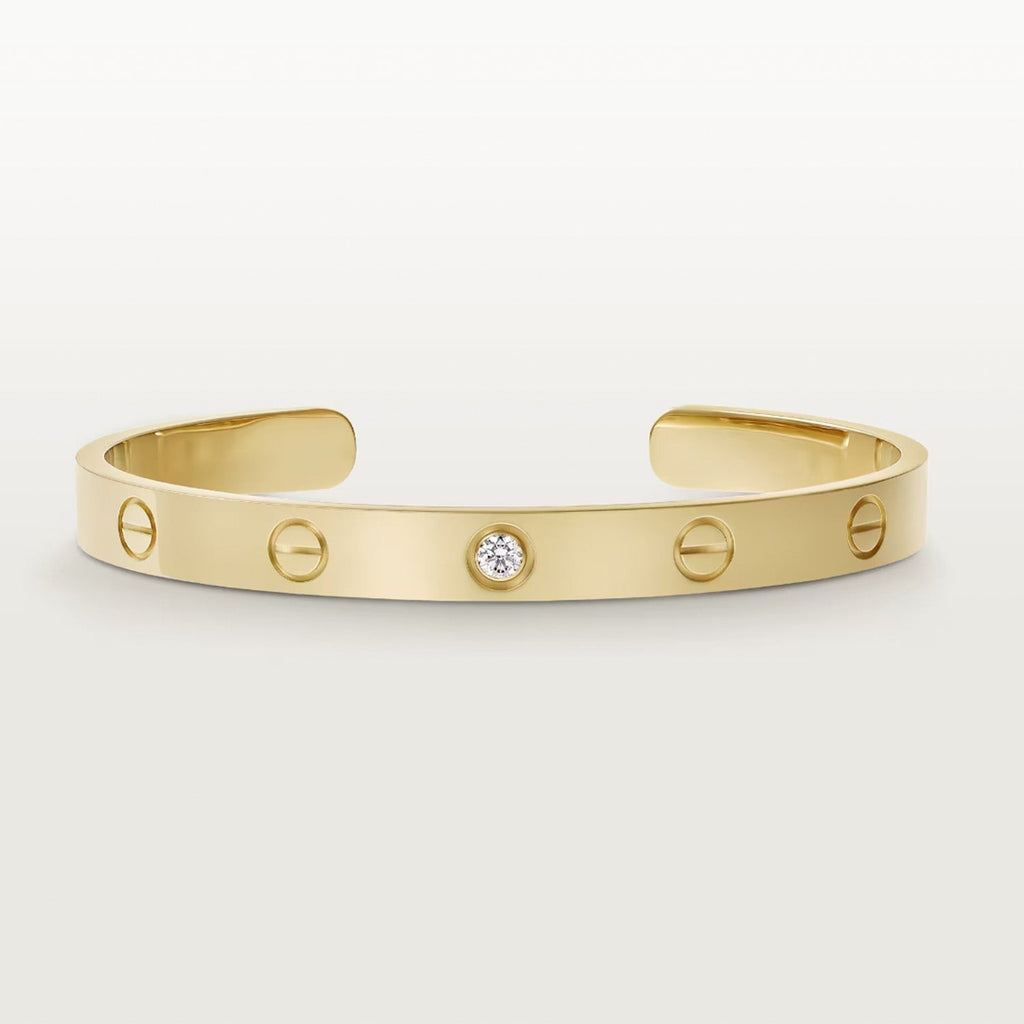 [Clover Jewelry]LIEBESARMREIF 6,1 MM 1 DIAMANT OFFENE MANANSCHETTE