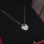 [Clover Jewelry]AMULETTE SILVER FULL DIAMOND NECKLACE