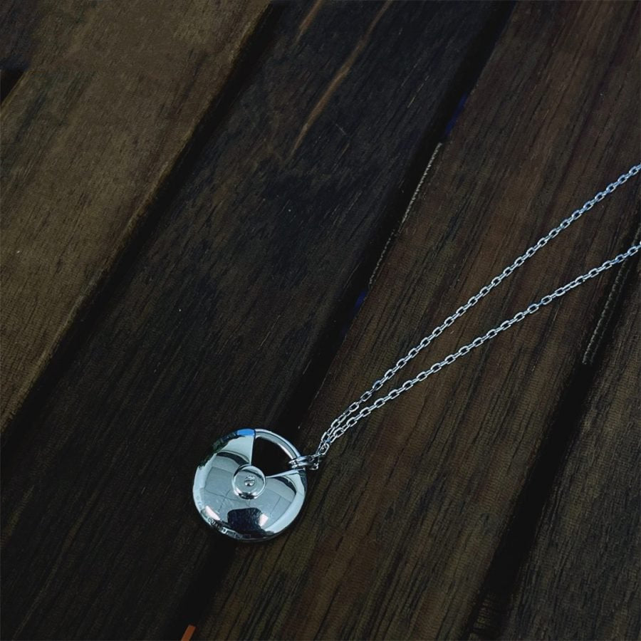 [Clover Jewelry]AMULETTE SILVER FULL DIAMOND NECKLACE