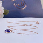 [Clover Jewelry]AMULETTE ROSE GOLD AGATE NECKLACE