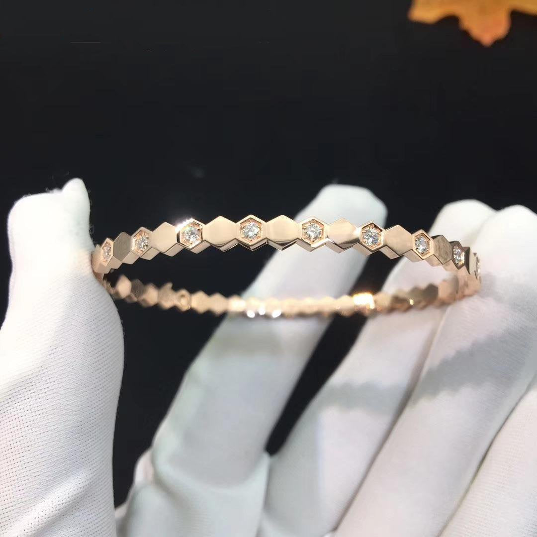 [Clover Jewelry]BEE LOVE PINK GOLD DIAMOND BRACELET