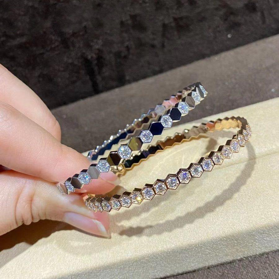 [Clover Jewelry]BEE LOVE GOLD BRACELET FULL DIAMOND