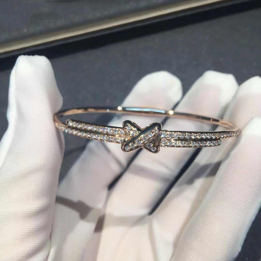 [Clover Jewelry]JEUX DE BRACELET DIAMONDS PINK GOLD