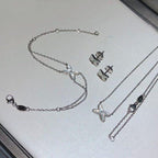 [Clover Jewelry]JEUX ARMBAND WEISS PERLMUTT SILBER 1 DIAMANT