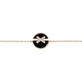 [Clover Jewelry]JEUX DE BRACELET ONYX PINK GOLD DIAMOND