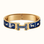 [Clover Jewelry]H COUVERTURES DUNKELBLAUES ARMBAND