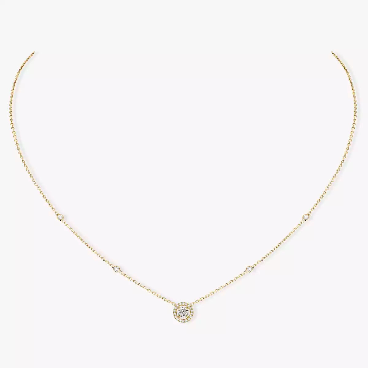[Clover Jewelry]Diamond Necklace 0,20ct Brilliant Shape Joy