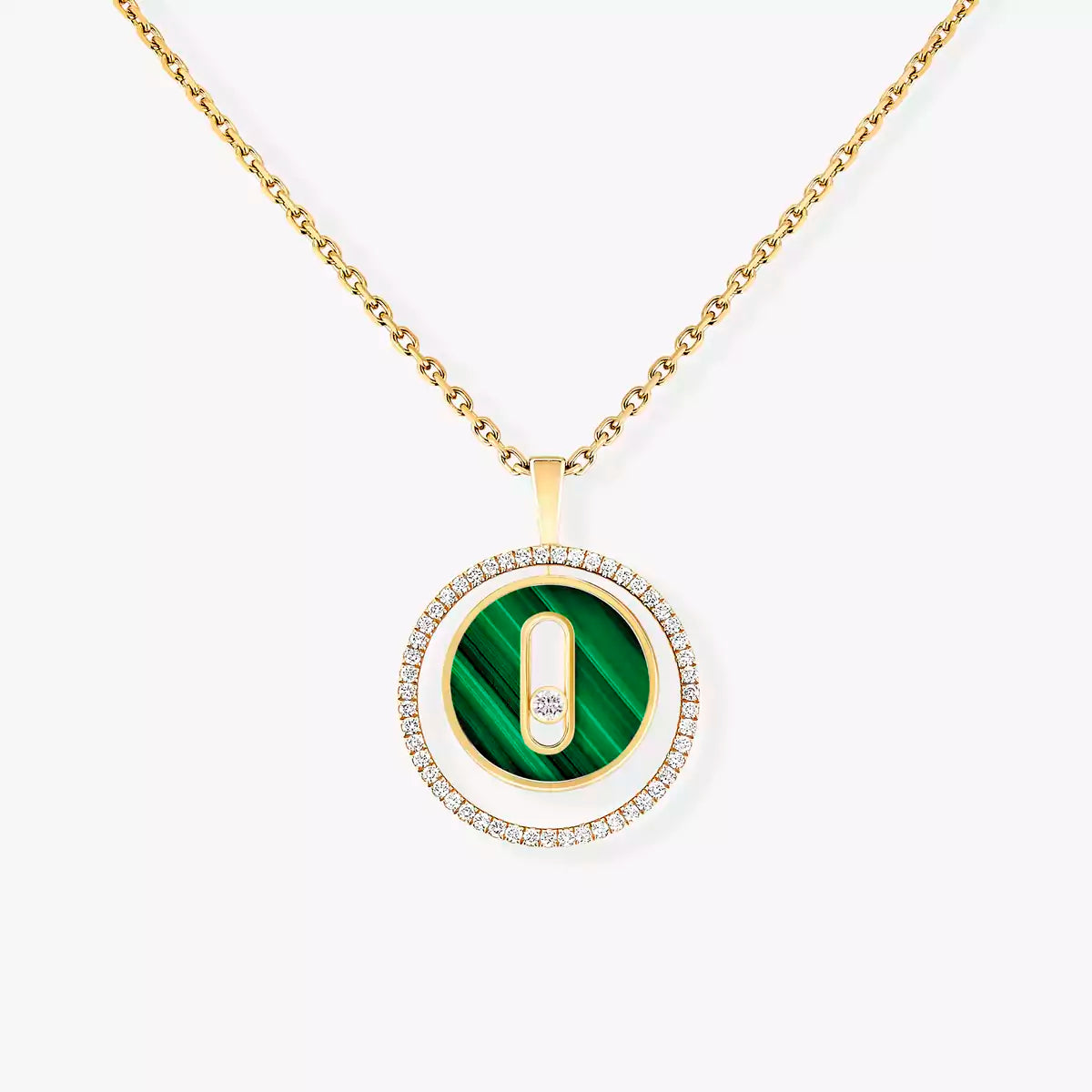 [Clover Jewelry]Lucky Move Diamond Necklace in Rose Gold and White Mother-of-Pearl