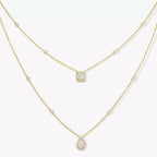 [Clover Jewelry]Diamond Necklace My Twin 2 Rows