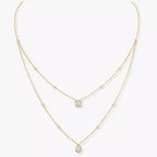 [Clover Jewelry]Diamond Necklace My Twin 2 Rows