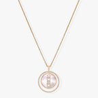 [Clover Jewelry]LUCKY MOVE MM NACRE BLANCHE DIAMOND NECKLACE