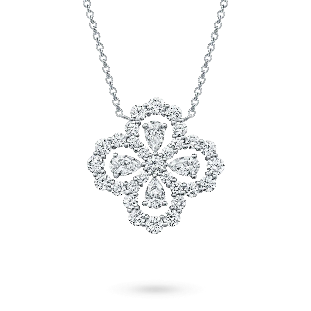 [Clover Jewelry]LOOP NECKLACE FULL MOTIF DIAMOND 16MM MEHRFARBIG