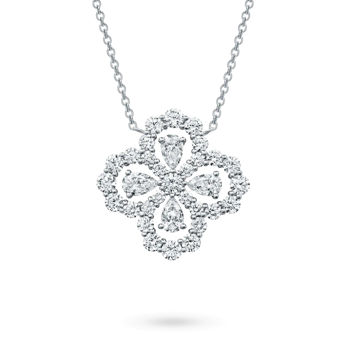 [Clover Jewelry]LOOP NECKLACE FULL MOTIF DIAMOND 16MM MEHRFARBIG