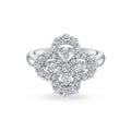 [Clover Jewelry]LOOP RING FULL MOTIF DIAMOND 16MM SILVE