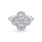 [Clover Jewelry]LOOP RING FULL MOTIF DIAMOND 16MM SILVE