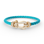 [Clover Jewelry]FORCE LARGE HORSESHOE FULL DIAMOND BRACELET GOLD