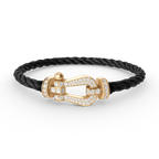 [Clover Jewelry]FORCE LARGE HORSESHOE FULL DIAMOND BRACELET GOLD