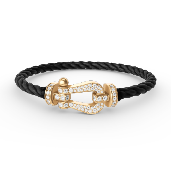 [Clover Jewelry]FORCE LARGE HORSESHOE FULL DIAMOND BRACELET GOLD