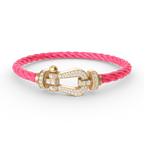 [Clover Jewelry]FORCE LARGE HORSESHOE FULL DIAMOND BRACELET GOLD