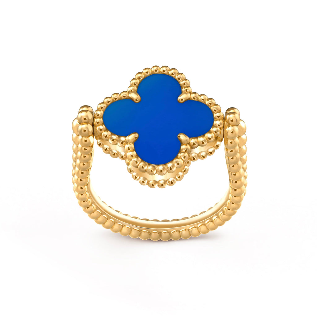 [Clover Jewelry]CLOVER RIVERSIBLE BLUE AGATE RING