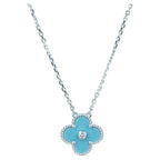 [Clover Jewelry]CLOVER 15MM DIAMOND SVRES PORCELAIN  NECKLACE SILVER
