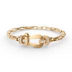 [Clover Jewelry]FORCE LARGE HORSESHOE CLASP  METAL BRACELET