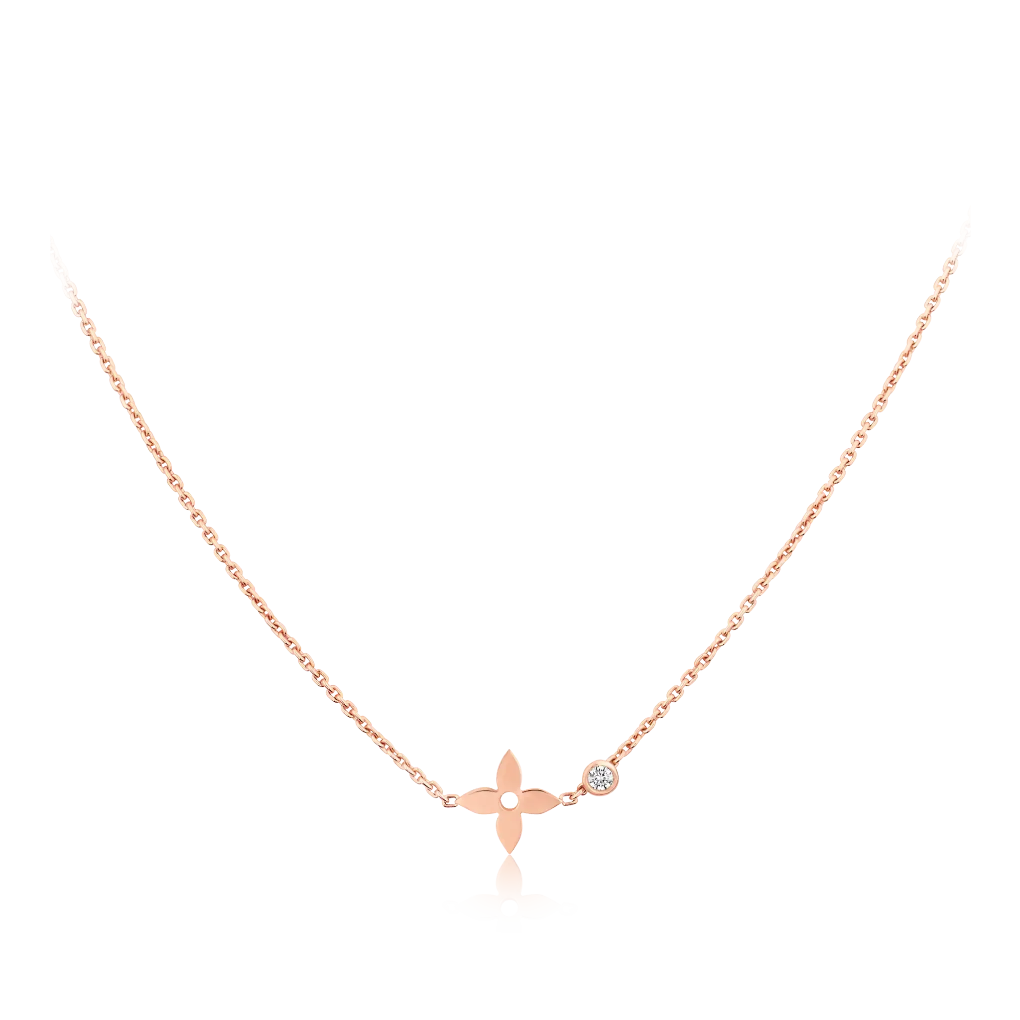 [Clover Jewelry]BLOSSOM PENDANT PINK GOLD AND DIAMOND