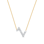 [Clover Jewelry]VOLT SILVER DIAMOND PEDANT NECKLACE