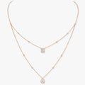 [Clover Jewelry]MY TWIN 2 ROW DIAMOND NECKLACE
