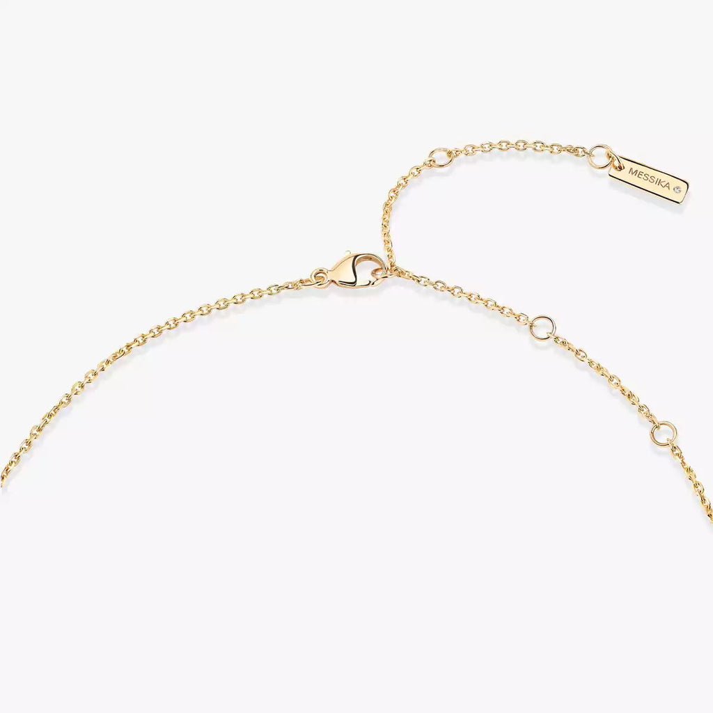 [Clover Jewelry]Lucky Eye Diamond Necklace in Rose Gold and Turquoise