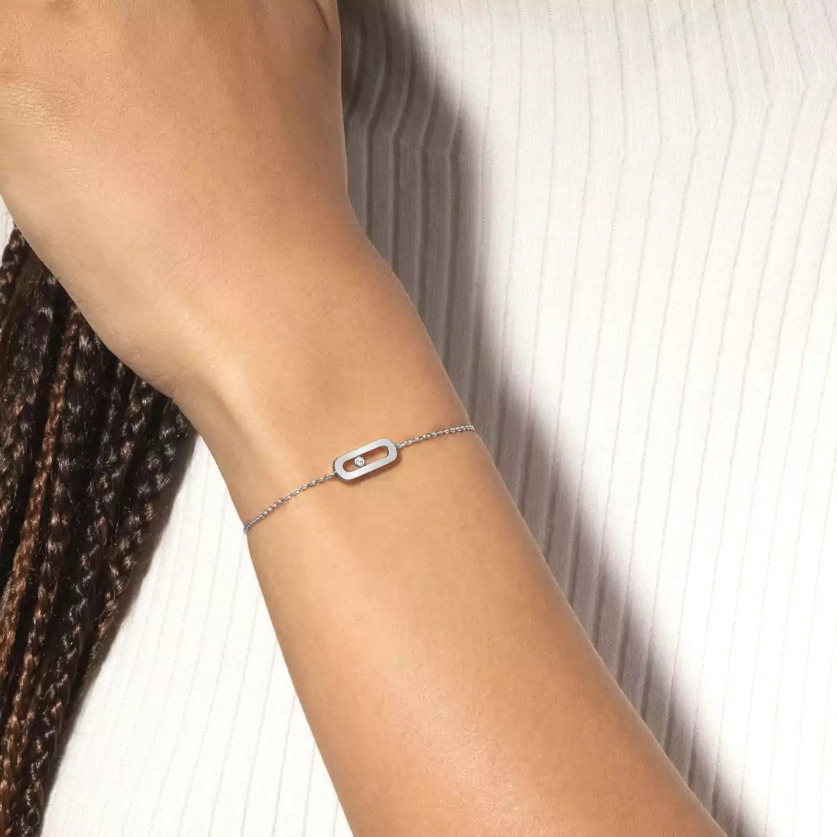 [Clover Jewelry]Move Uno Diamond Bracelet