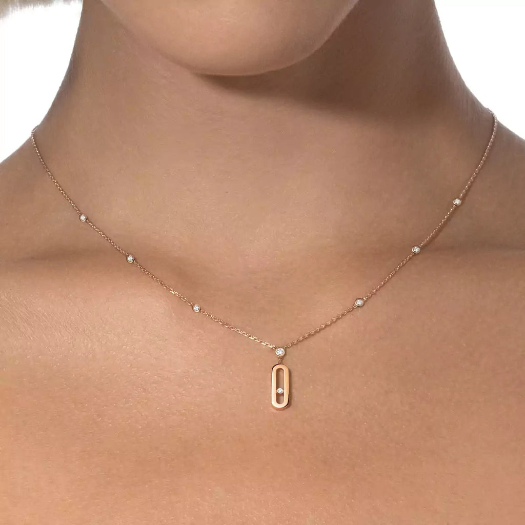 [Clover Jewelry] Move Uno Gold Diamond Long Necklace