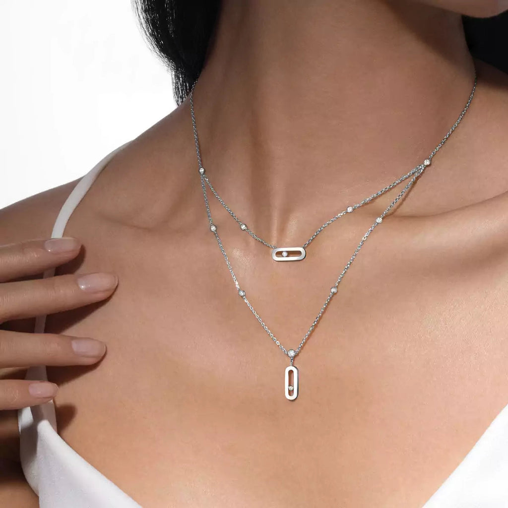 [Clover Jewelry] Move Uno Diamond Necklace