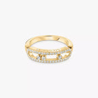 [Clover Jewelry] Baby Move Gold Diamond Pave_ Ring