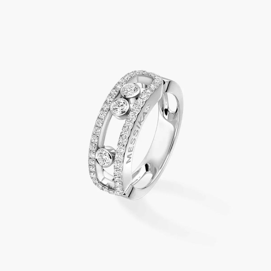 [Clover Jewelry] Move Gold Diamond Pave_ Ring