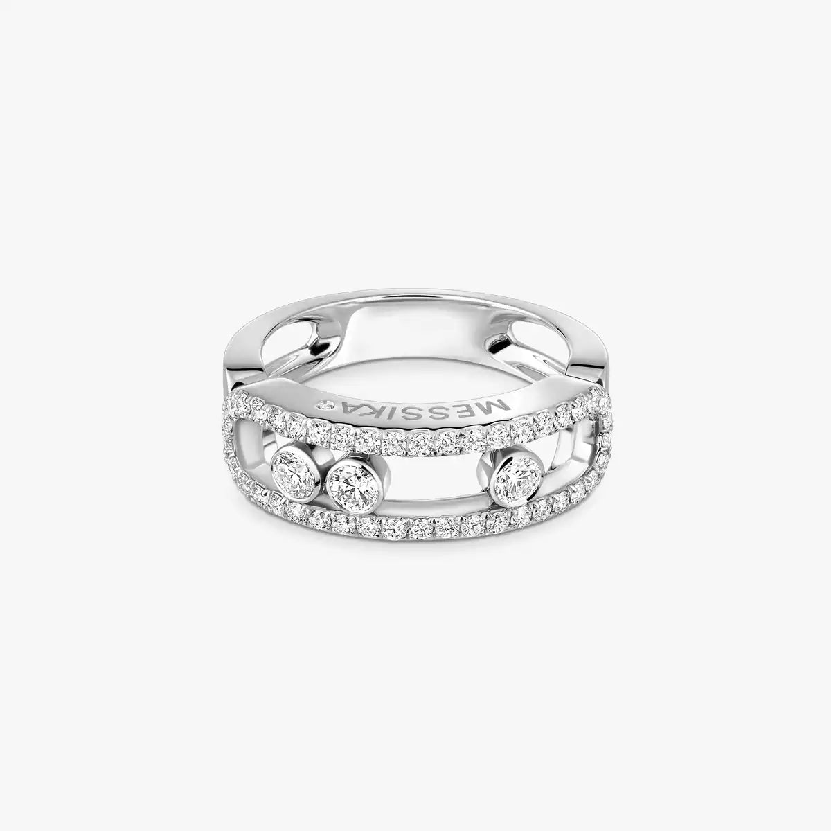 [Clover Jewelry] Move Gold Diamond Pave_ Ring