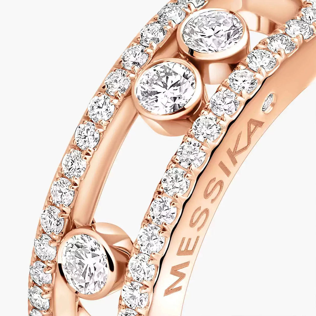 [Clover Jewelry] Move Gold Diamond Pave_ Ring
