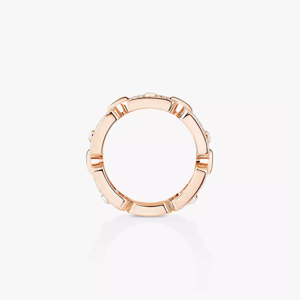 [Clover Jewelry]Move Link Pave_-Set Diamond Ring in Gold