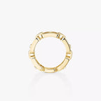 [Clover Jewelry]Move Link Pave_-Set Diamond Ring in Gold