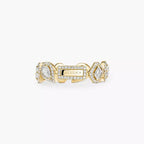 [Clover Jewelry]Diamond Wedding Ring My Twin
