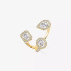 [[Clover Jewelry] Diamond Ring 0,25ct My Twin Trilogy