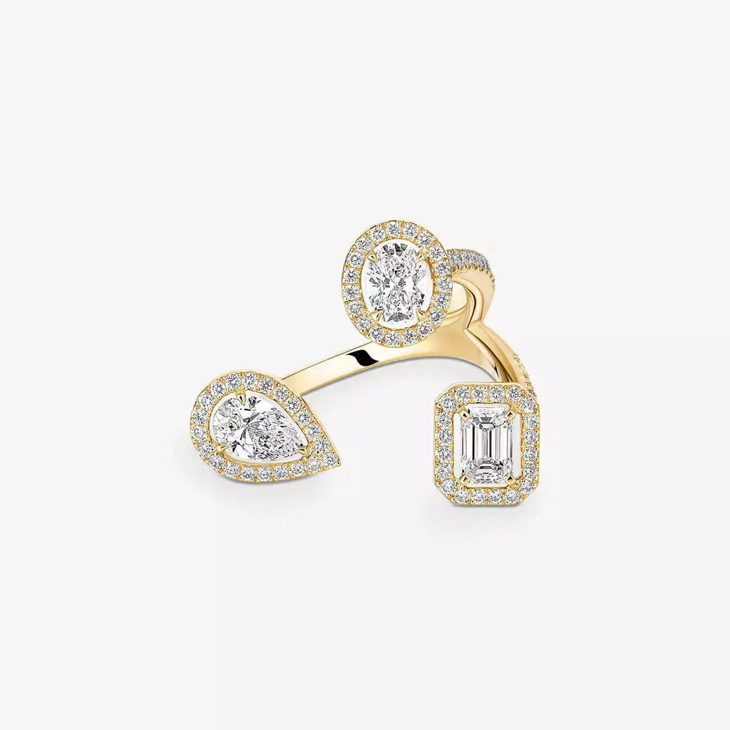 [[Clover Jewelry] Diamond Ring 0,25ct My Twin Trilogy