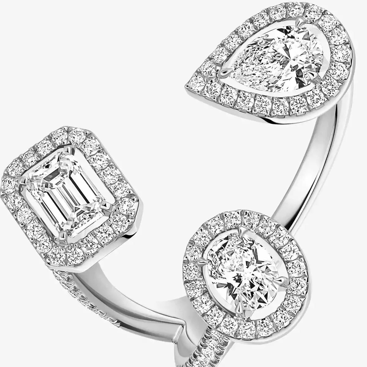 [[Clover Jewelry] Diamond Ring 0,25ct My Twin Trilogy