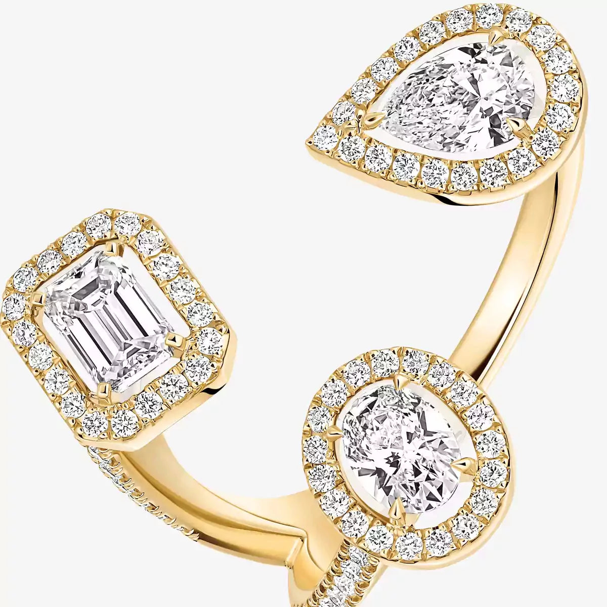 [[Clover Jewelry] Diamond Ring 0,25ct My Twin Trilogy