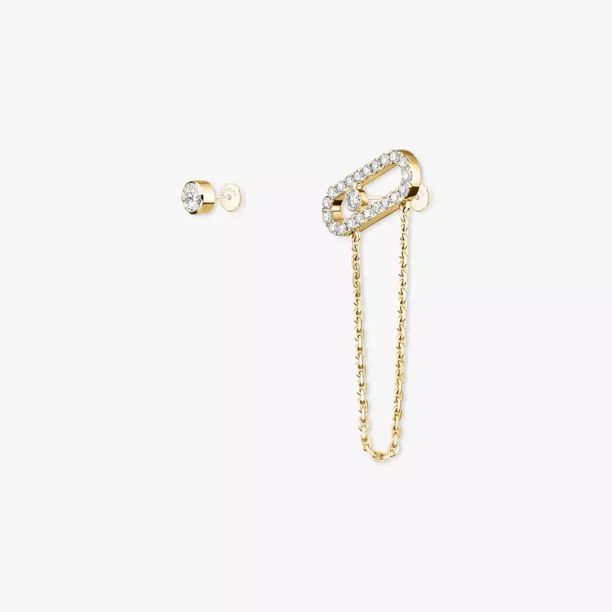 [Clover Jewelry]Move Uno Diamond Earrings