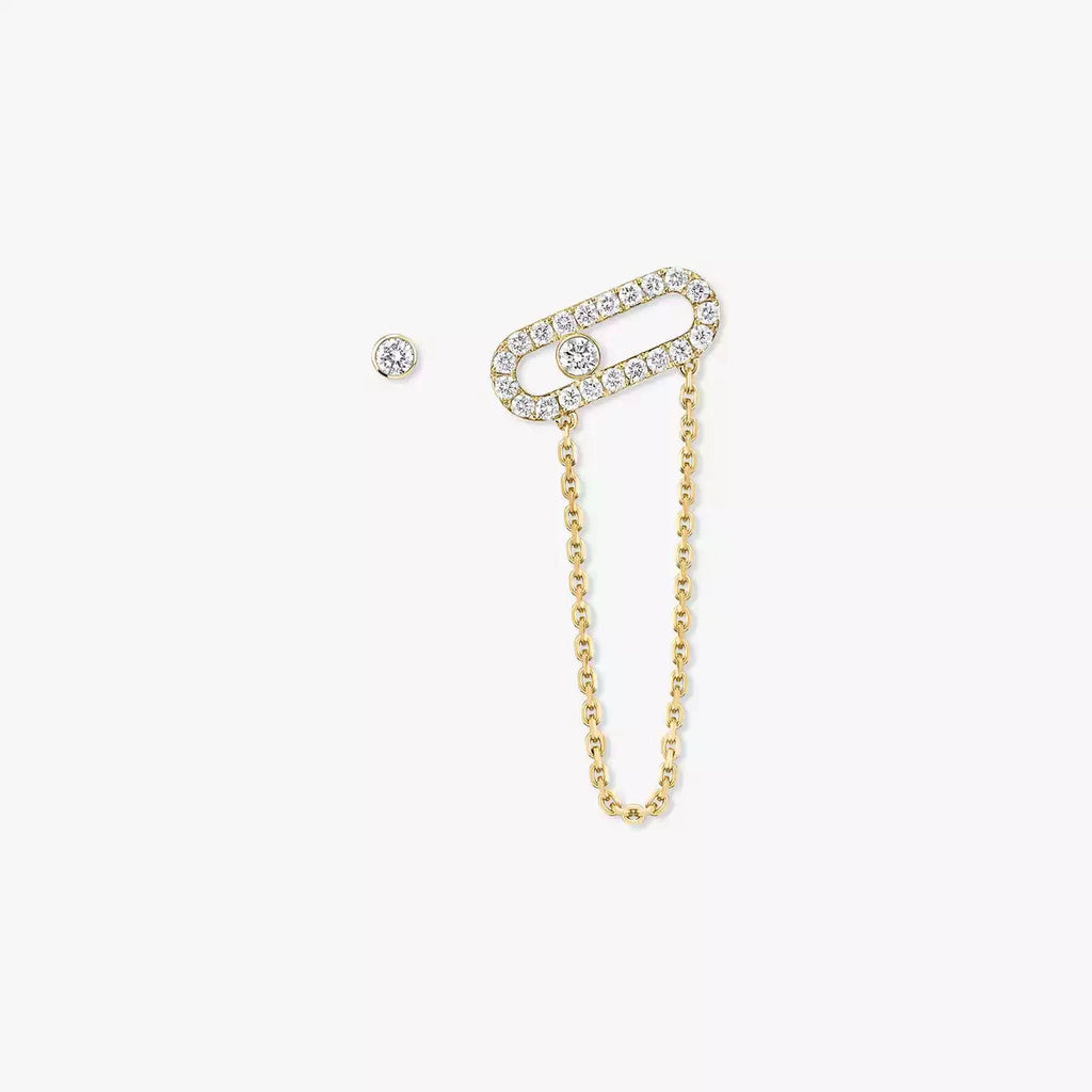 [Clover Jewelry]Move Uno Diamond Earrings