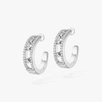 [Clover Jewelry]Diamond Pave_ Hoop Earrings Move
