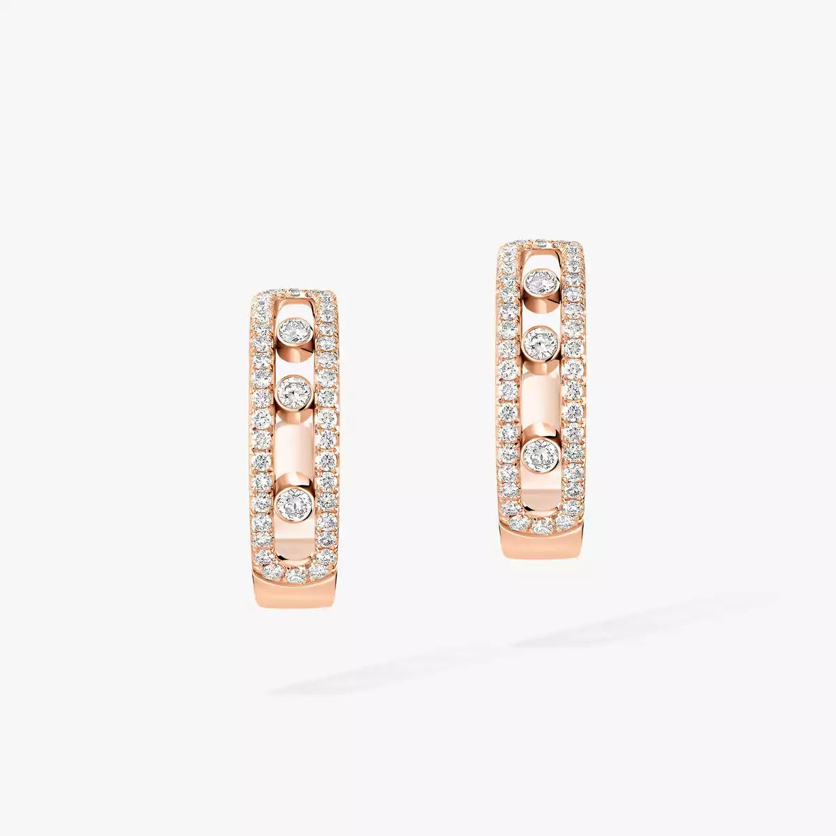 [Clover Jewelry]Diamond Pave_ Hoop Earrings Move