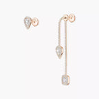 [Clover Jewelry]Diamond Drop Earrings My Twin
